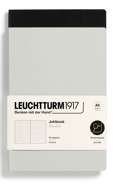 Image de  Carnet Leuchhturm Jottbook dbl A5 pointillés gris clair 