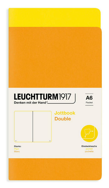Image de  Carnet Leuchtturm Jottbook double A6 uni citron & rising sun 