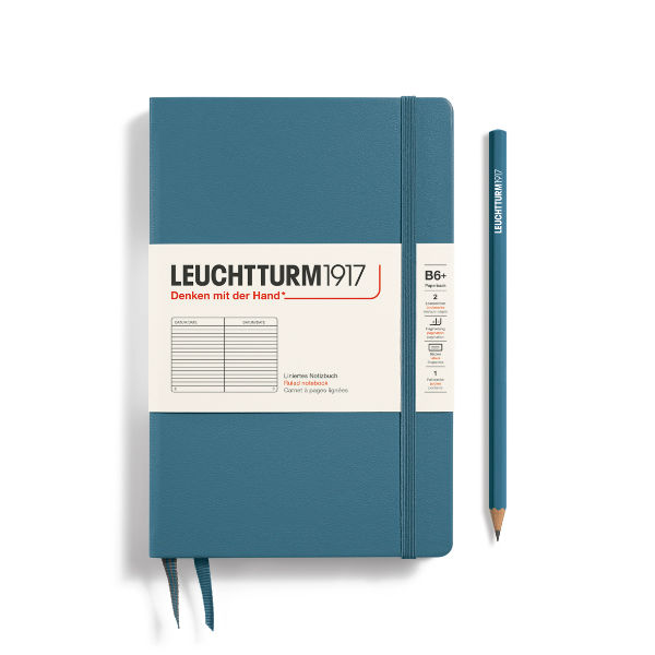 Image de  Carnet Leuchtturm B6+ ligné stone blue 