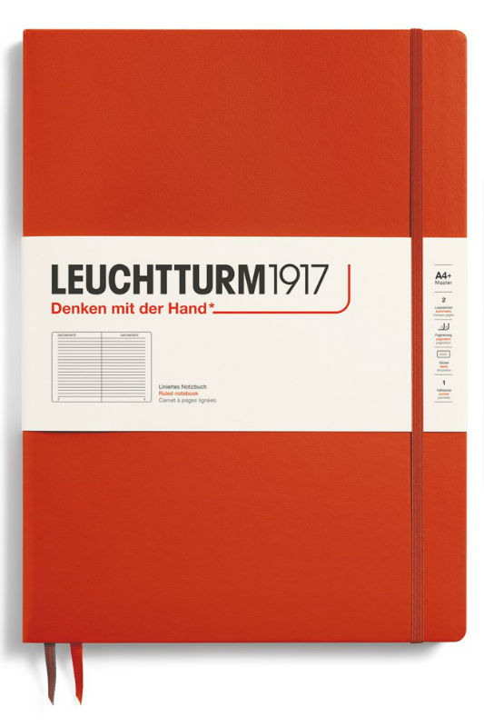 Image de  Carnet Leuchtturm Slim A4 ligné fox red 