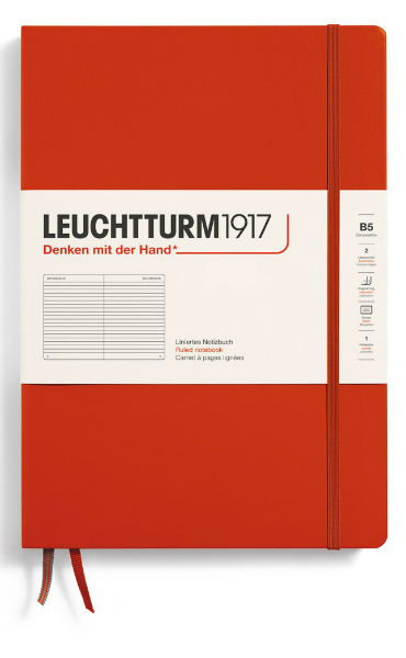 Image de  Carnet Leuchtturm souple B5 ligné fox red 