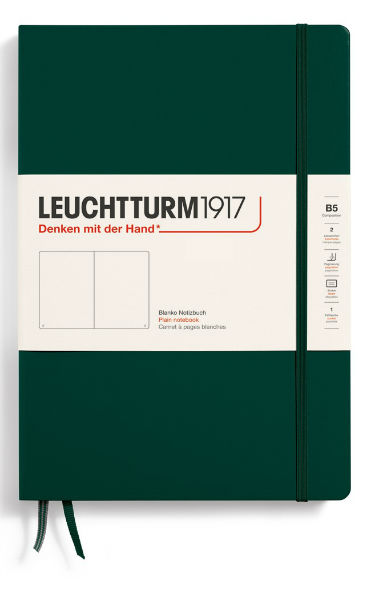 Image de  Carnet Leuchtturm B5 uni vert forêt 