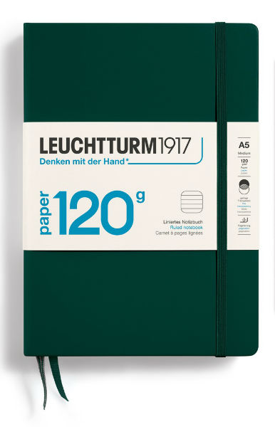Image de  Carnet Leuchtturm ED 120gr A5 ligné vert forêt 