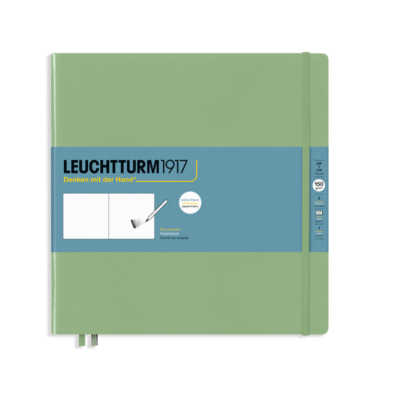 Image de  Carnet croquis Leuchtturm 22x22 uni sauge 