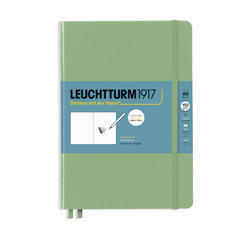 Image de  Carnet croquis Leuchtturm A5 uni sauge 