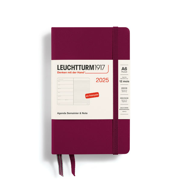 Image de  Agenda & carnet A6 port red 1 semaine sur 1 page 2025 