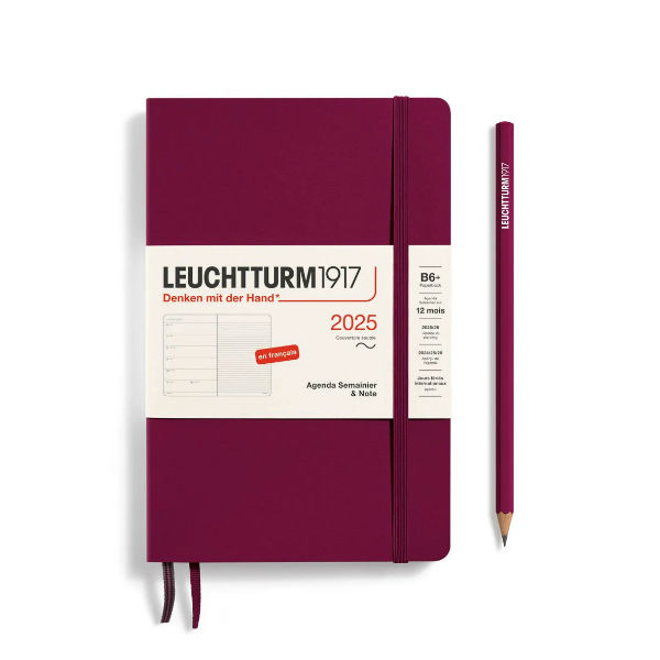 Image de  Agenda & carnet souple B6+ port red 1 semaine sur 1 page 2025 