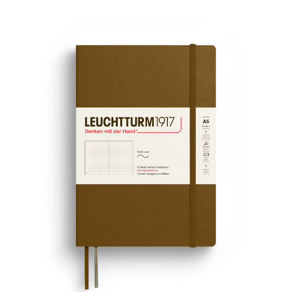 Image de  Carnet Leuchtturm souple A5 pointillés spice brown 