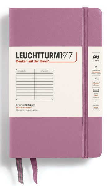 Image de  Carnet Leuchtturm rigide A6 ligné dusty rose 