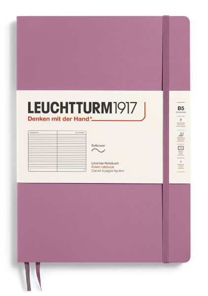 Image de  Carnet leuchtturm souple b5 lignÉ dusty rose 