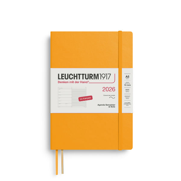 Image de  Agenda & carnet souple A5 rising sun 1 semaine sur 1 page 2026 