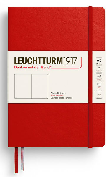 Image de  Carnet Leuchtturm rigide A5 uni cherry 