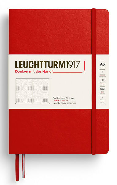 Image de  Carnet Leuchtturm rigide A5 pointillés cherry 