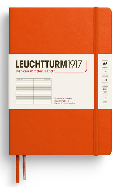 Image de  Carnet Leuchtturm rigide A5 ligné pumpkin 