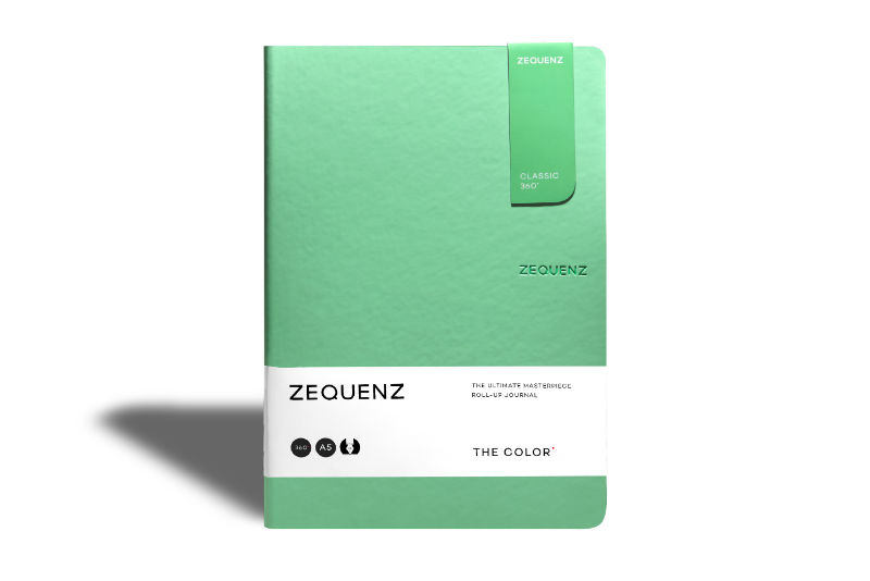 Ref. LMG360TCJA5LITEFND, Carnet A5 Zequenz classic 360° pointillés fougère, Vert, marque ZEQUENZ