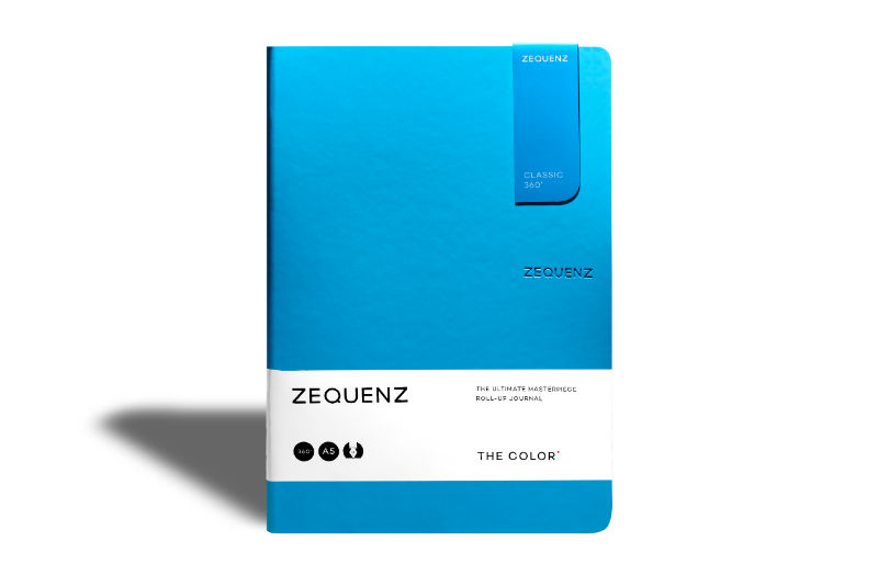 Ref. LMG360TCJA5LITEONR, Carnet A5 Zequenz classic 360° ligné océan, Bleu, marque ZEQUENZ