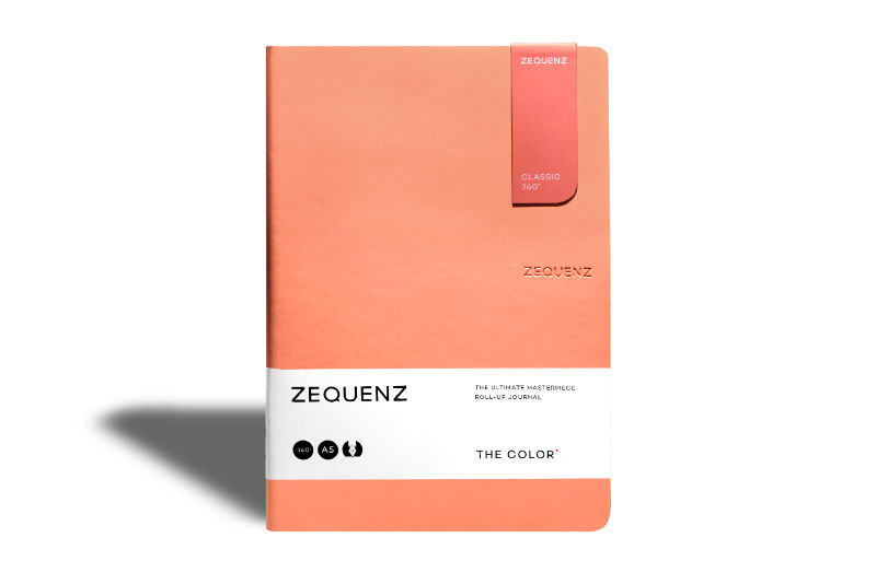 Ref. LMG360TCJA5LITEPHD, Carnet A5 Zequenz classic 360° pointillés pêche, Orange, marque ZEQUENZ
