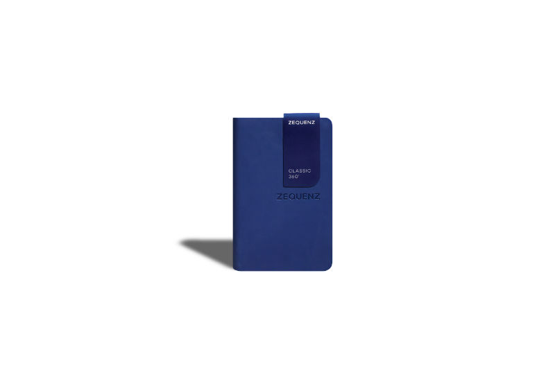 Ref. LMG360TCJA7DNR, Carnet A7 Zequenz classic 360° ligné bleu foncé, Bleu, marque ZEQUENZ