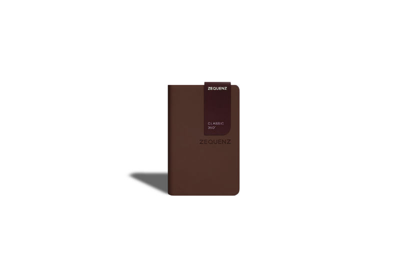 Ref. LMG360TCJA7TRR, Carnet A7 Zequenz classic 360° ligné marron, Marron, marque ZEQUENZ