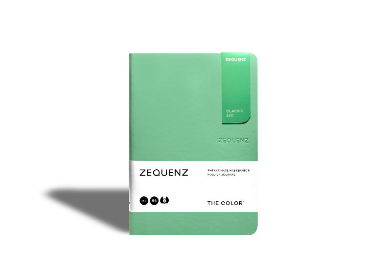 Ref. LMG360TCJB6LITEFNR, Carnet B6 Zequenz classic 360° ligné fougère, Vert, marque ZEQUENZ