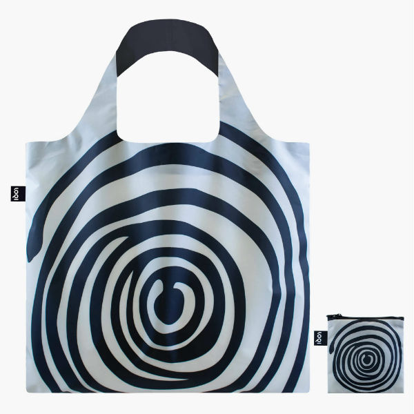 Image de  Sac de courses pliable Louise Bourgeois spirale noir 