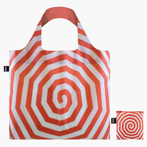 Image de  Sac de courses pliable Louise Bourgeois spirale rouge 