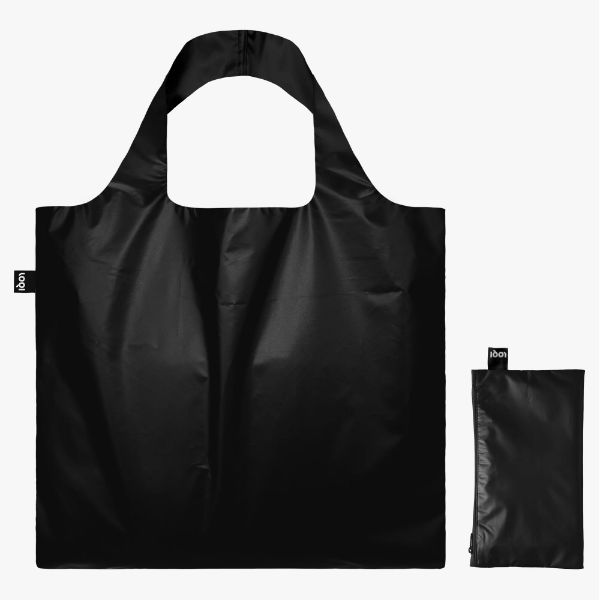 Image de  Sac de courses pliable métallisé noir 