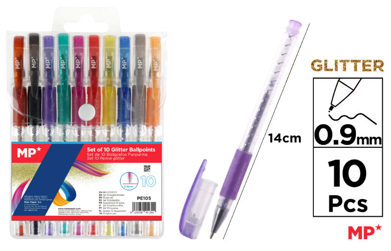 Image de  Poch 10 stylos paillettes 