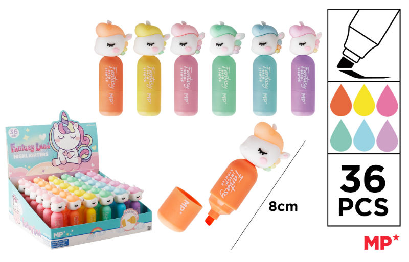 Image de  Mini surligneur pastel licorne 
