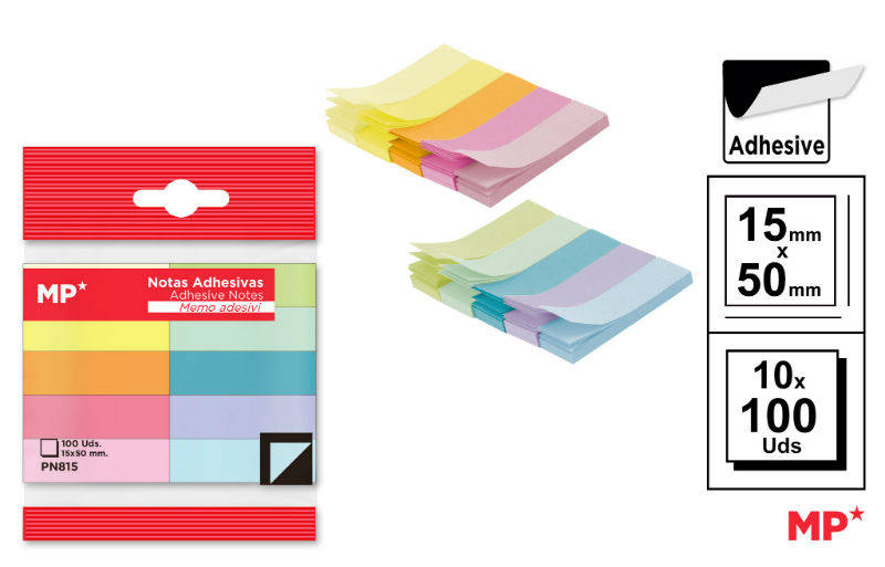 Image de  Marque-pages adhésives 15x50 mm 10 x 100f 
