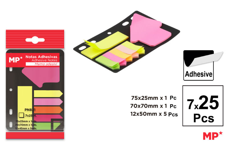 Image de  Marque-pages et notes adhésifs 7 x 25f 