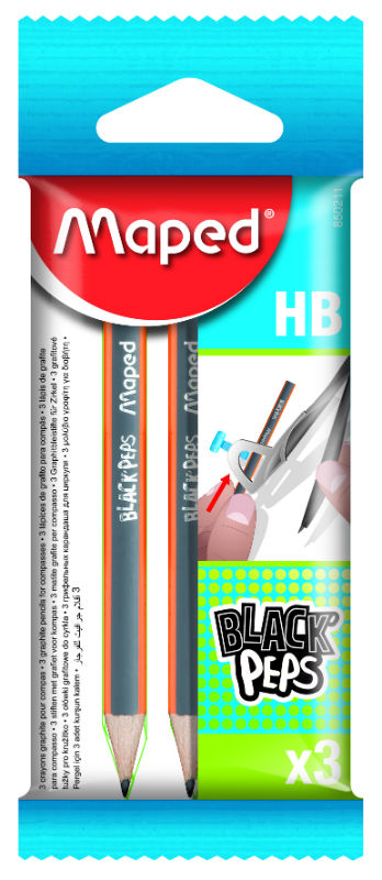 Image de  Étui de 3 mini crayons graphites HB 