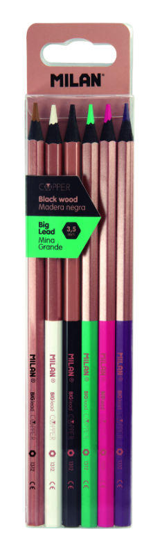 Image de  Étui 6 crayons de couleur copper 