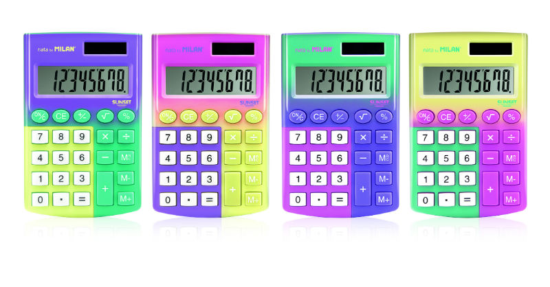 Image de  Calculatrice pocket sunset 8 chiffres 