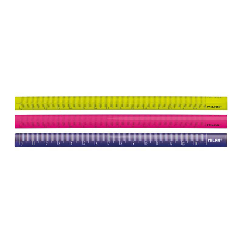 Image de  Règle triangulaires couleurs 15cm 