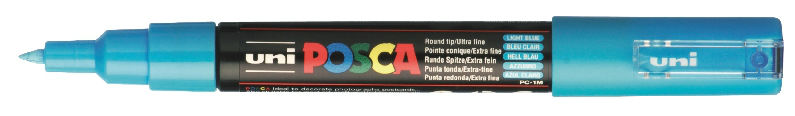 Image de  Marqueur Posca pointe extra fine bleu clair 