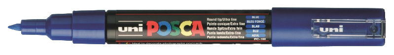 Image de  Marqueur Posca pointe extra fine bleu foncé 