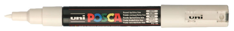 Image de  Marqueur Posca pointe extra fine blanc 