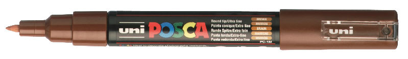 Image de  Marqueur Posca pointe extra fine marron 