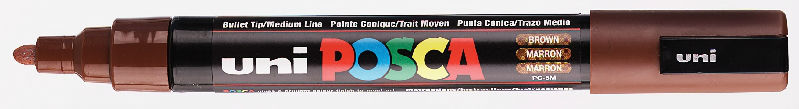 Image de  Marqueur Posca pointe moyenne marron 