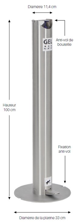 Image de  Colonne de dÉsinfection mains sans contact 