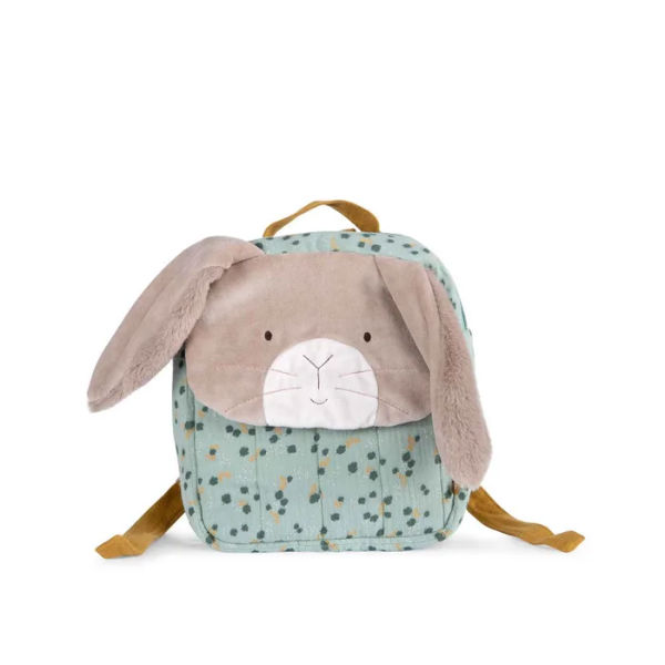 Image de  Moulin Roty - Sac à dos lapin sauge Trois petits lapins 