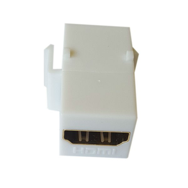 Image de  Connecteur plastique blanc hdmi 1,4 f - f modulo 