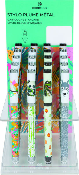 Image de  Stylo roller gomme Animaux 