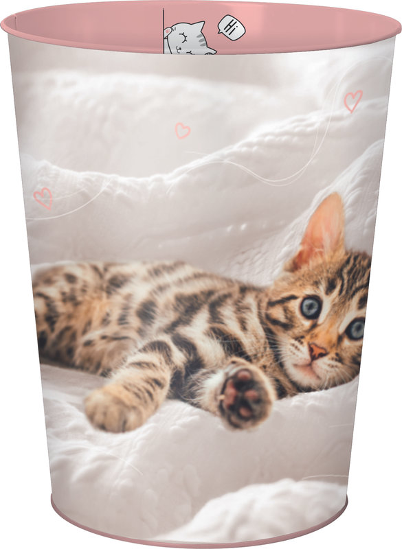 Image de  Corbeille à papier Chaton tendre 