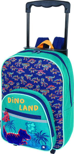 Image de  Sac à dos baby à roulettes dino 