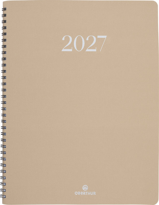 Ref. OBE827881, OBERTHUR - Semainier 27 Wire'o Galway beige, Jaune, marque OBERTHUR