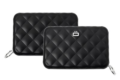 Image de  Porte-cartes Quilted zipper noir 