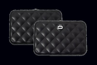Image de  Porte-cartes Quilted Button noir 