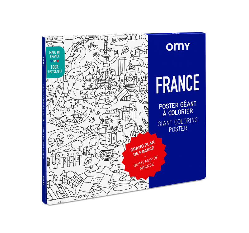 Image de  Poster à colorier france 100 x 70 cm 